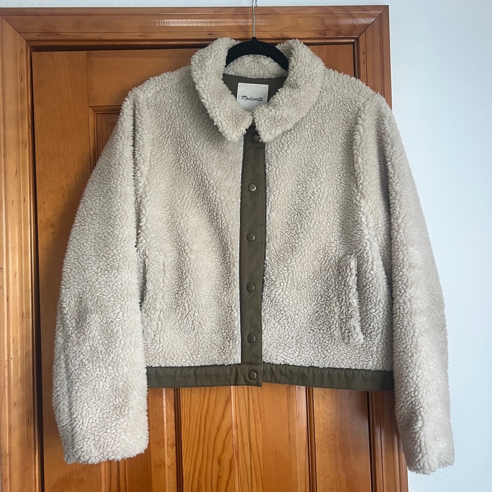 Madewell Cream Sherpa Jacket
